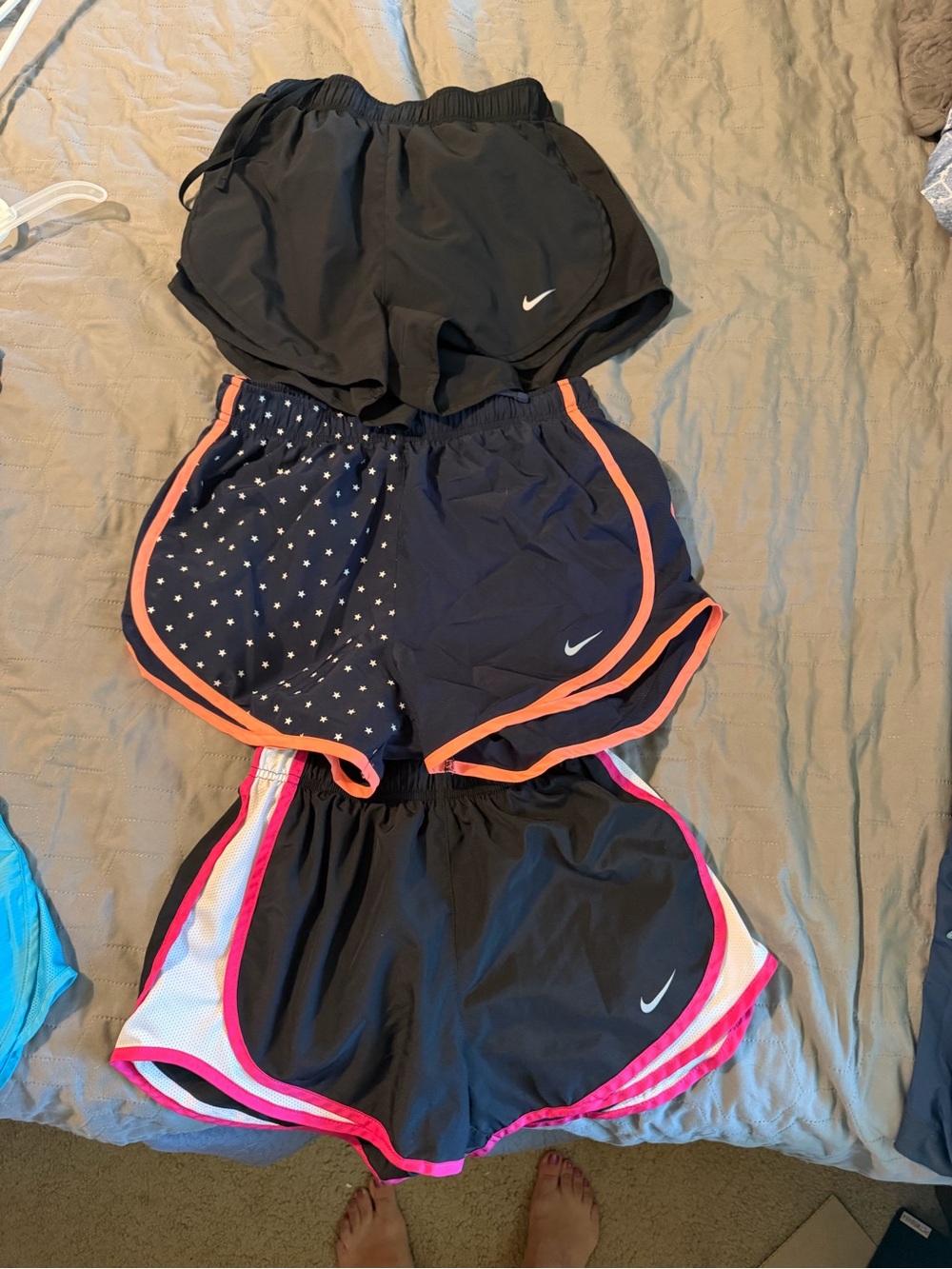Nike Women's Dri-FIT Elastic Waist Shorts - Black & Pink